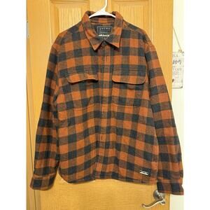 Jachs New York Flannel Shirt Jacket Plaid Wool Insulated Shacket Mens SZ XL